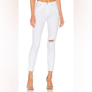 Nobody white slim fit jeans